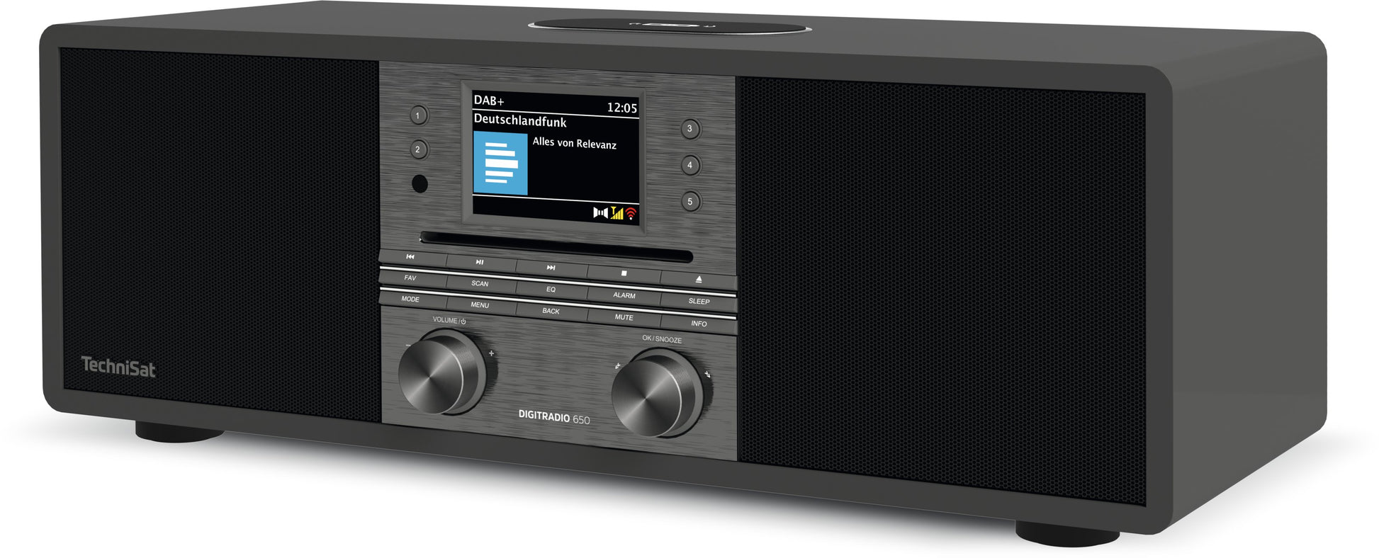 TechniSat DigitRadio 650 – DAB-/Internetradio – Tischradio – UKW, Bluetooth, Amazon Music – Anthrazit