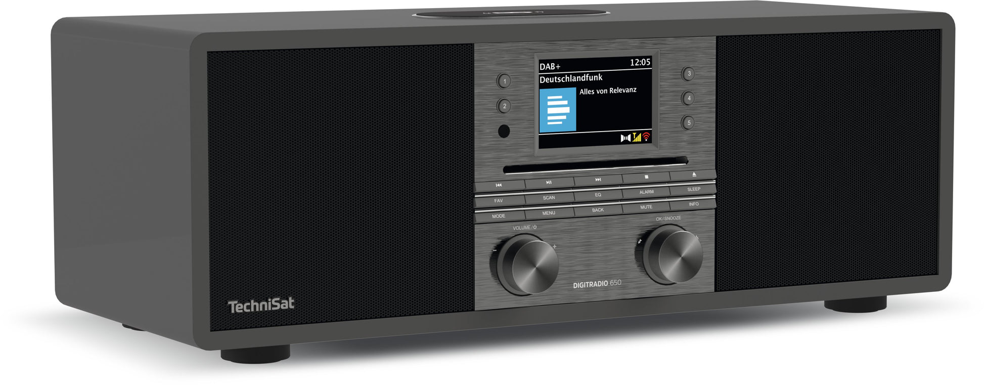 TechniSat DigitRadio 650 – DAB-/Internetradio – Tischradio – UKW, Bluetooth, Amazon Music – Anthrazit