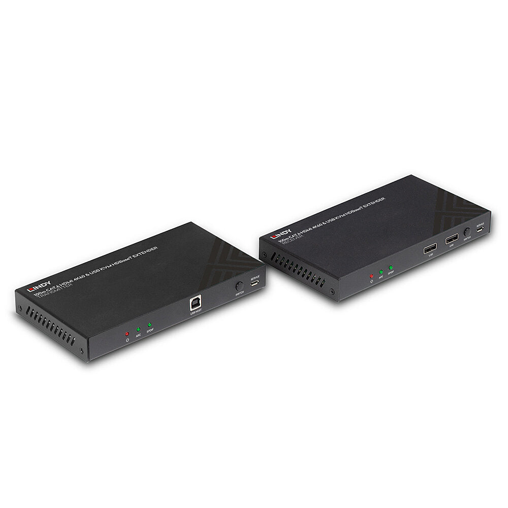 Lindy KVM-Extender, HDMI, über HDBaseT (Cat6), bis 100 m, 4K (3840 × 2160)