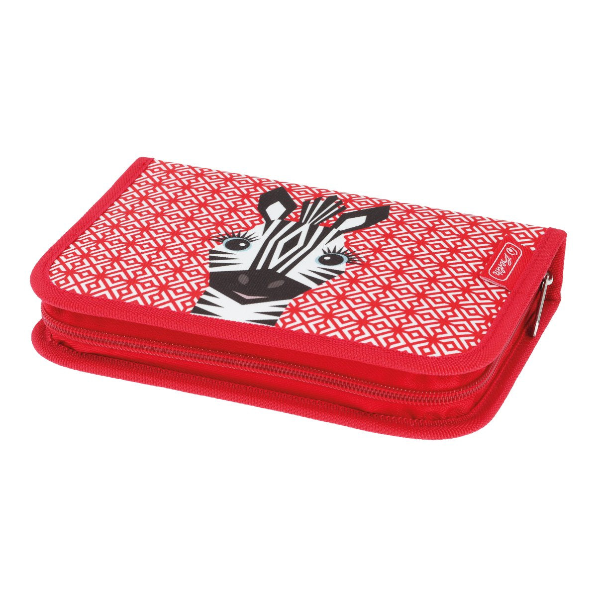 Herlitz Cute Animals Schuletui, gefüllt, 31-teilig – Zebra – Kunststoff – 20,3 × 3,5 × 14,0 cm
