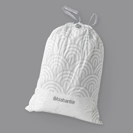 Brabantia Kehrichtsack für PerfectFit H – 60 l, mit Zugband, PE, weiss, 40 Stk