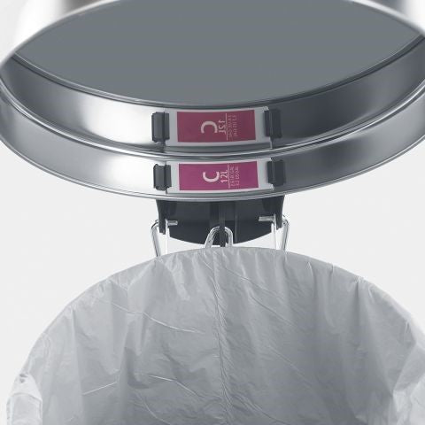 Brabantia Kehrichtsack PerfectFit C – 12 l, mit Zugband, PE, weiss, 385 × 10 mm, 40 Stk