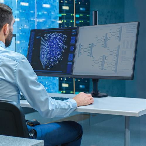 Ergotron LX – Monitorarm, 2 Monitore, stapelbar, matt schwarz
