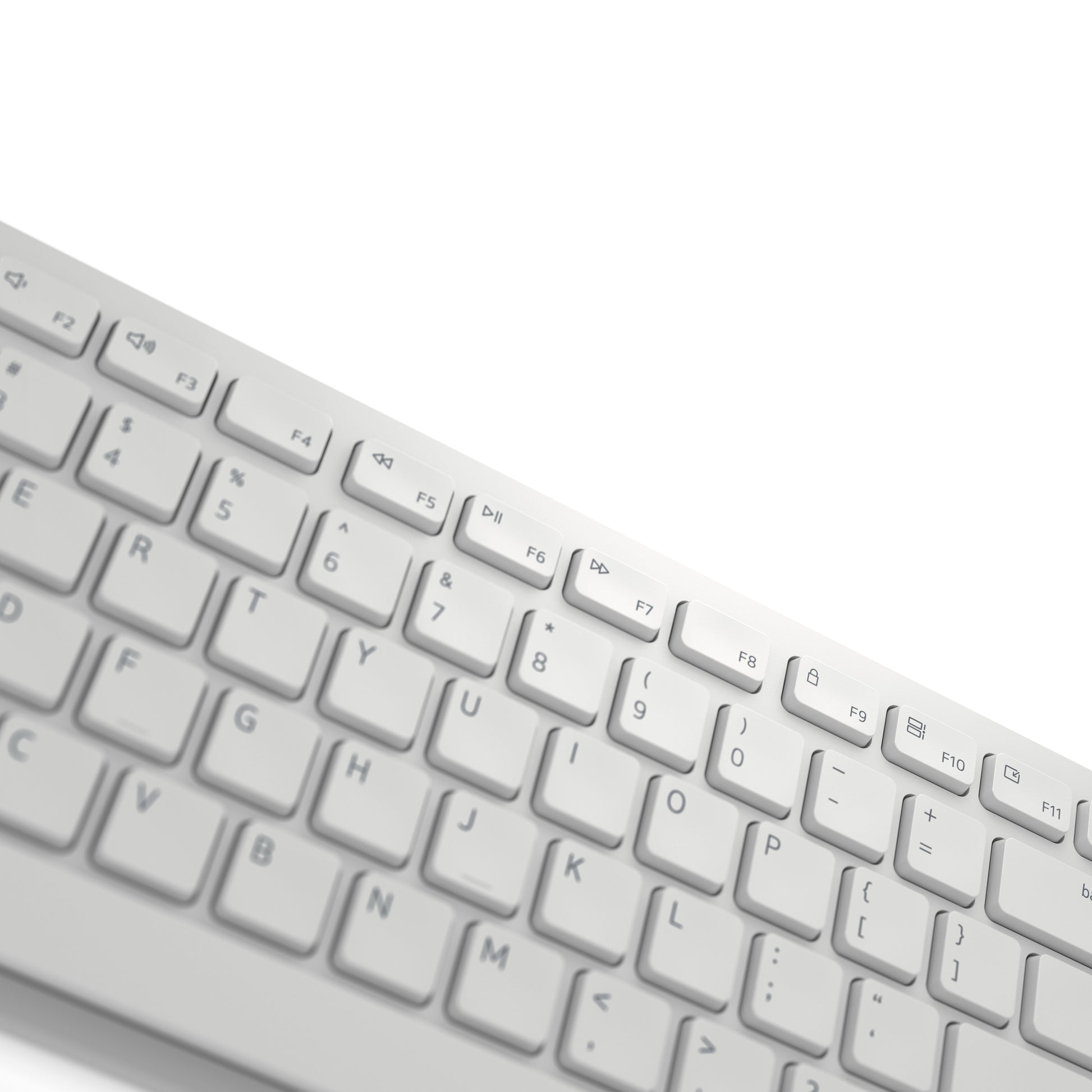 Dell KM5221W-Wh – Tastatur, kabellos (2,4 GHz), US-Layout (EN) – für Windows, macOS & Android u. a.