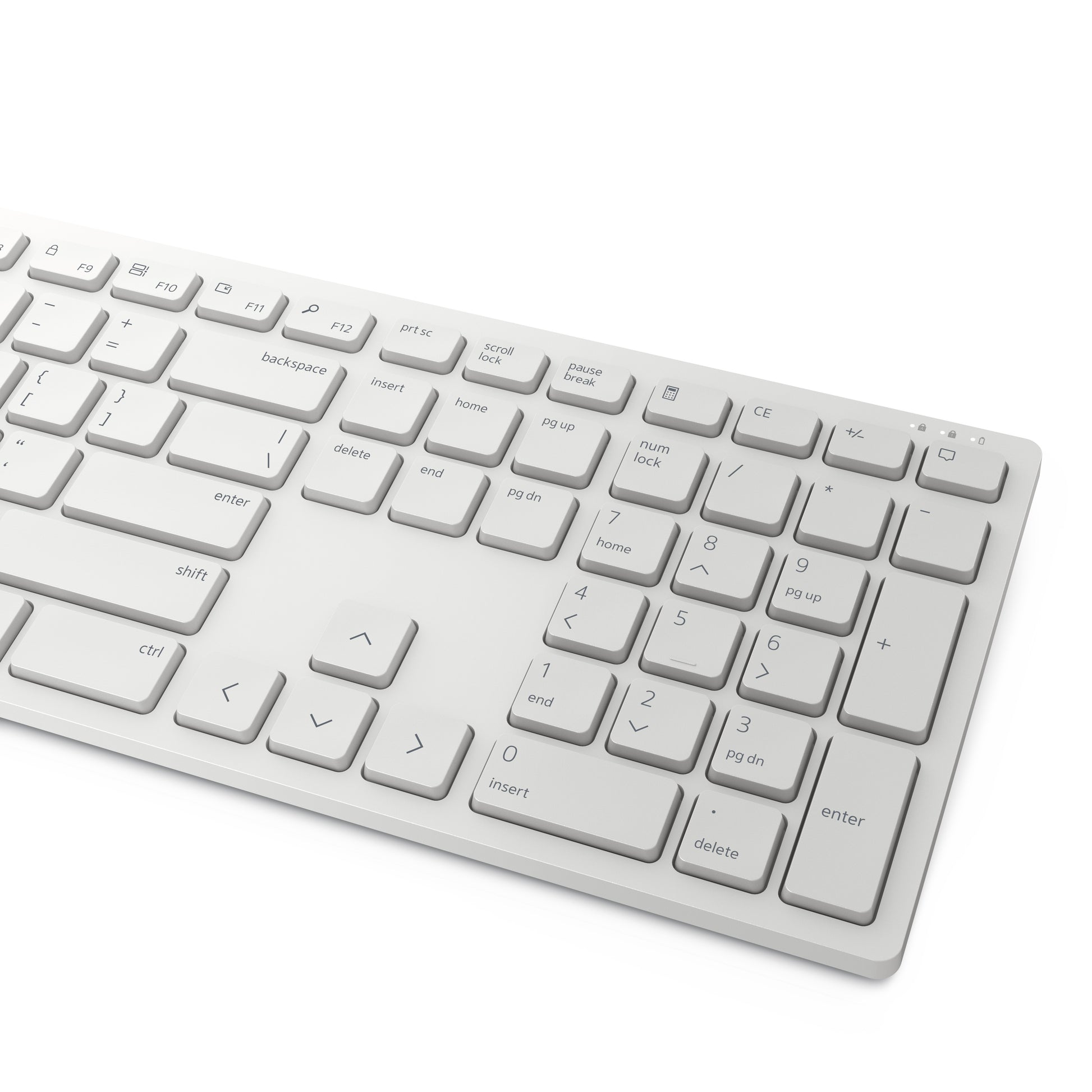 Dell KM5221W-Wh – Tastatur, kabellos (2,4 GHz), US-Layout (EN) – für Windows, macOS & Android u. a.