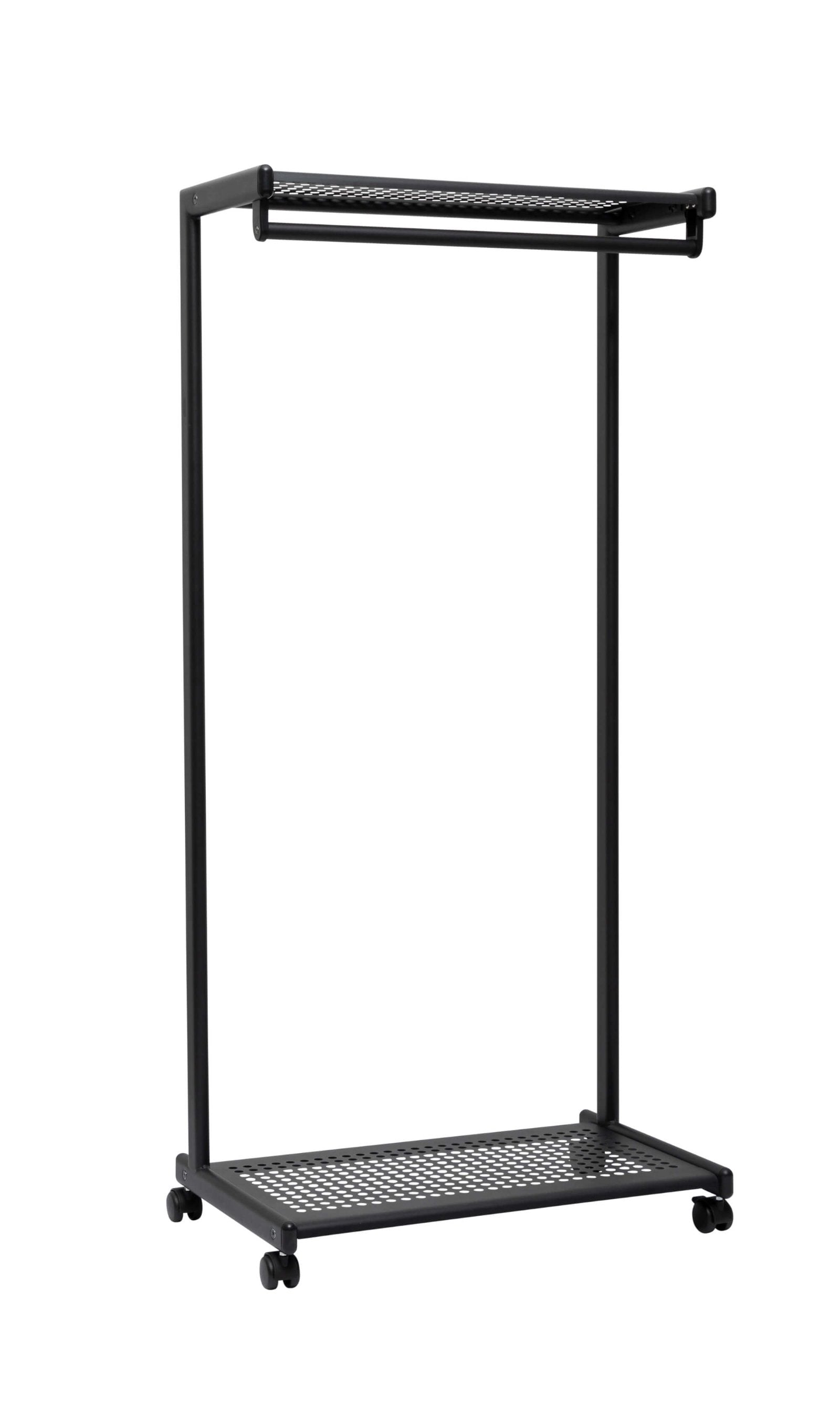 MAUL Garderobenständer MAULbolero 9424490 – 12 Haken, mit Rollen, Höhe 78 cm, schwarz, Metall