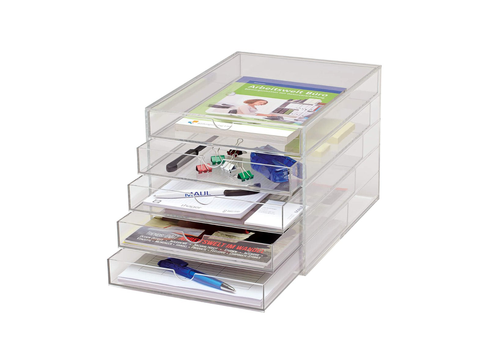 Maul Acryl-Schubladenbox – für DIN A4-Formate – 240 × 320 × 219 mm
