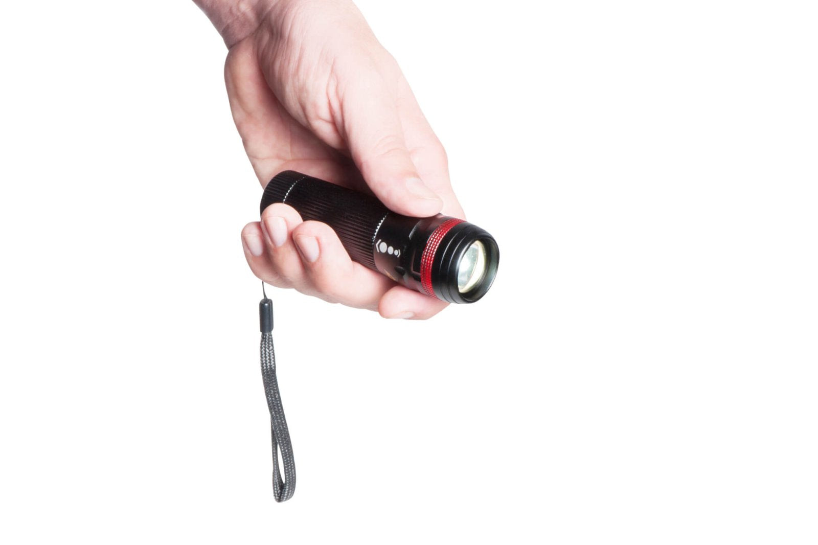 MAUL Taschenlampe MAULeos – 15 lm, 10 m, IPX4, Batterie 1×AA (2300 mAh) – Schwarz