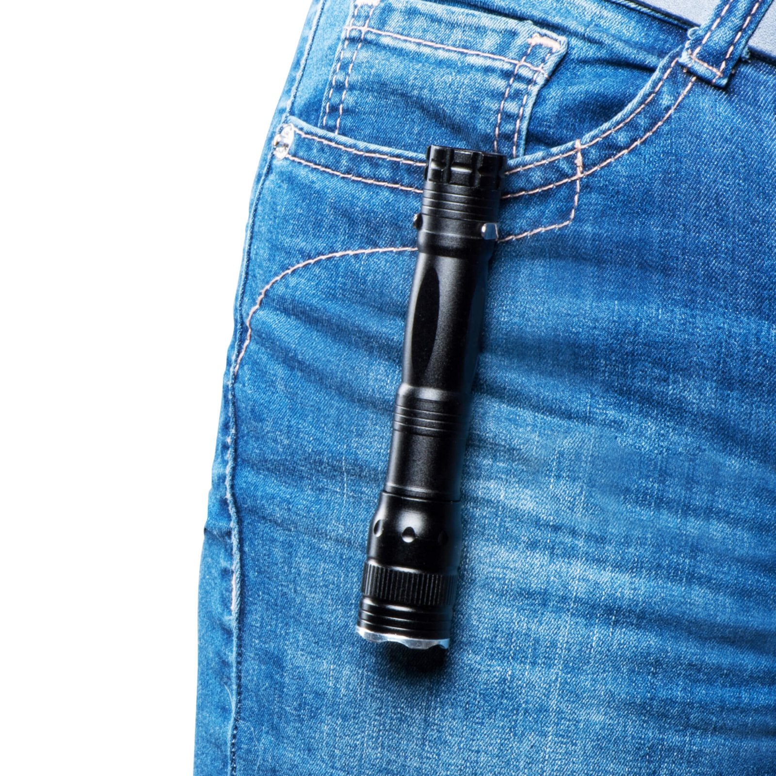MAUL Taschenlampe MAULluna – 39 lm, 71 m Reichweite, 17 cm, inkl. 2×1,5 V AA, 2300 mAh – Schwarz