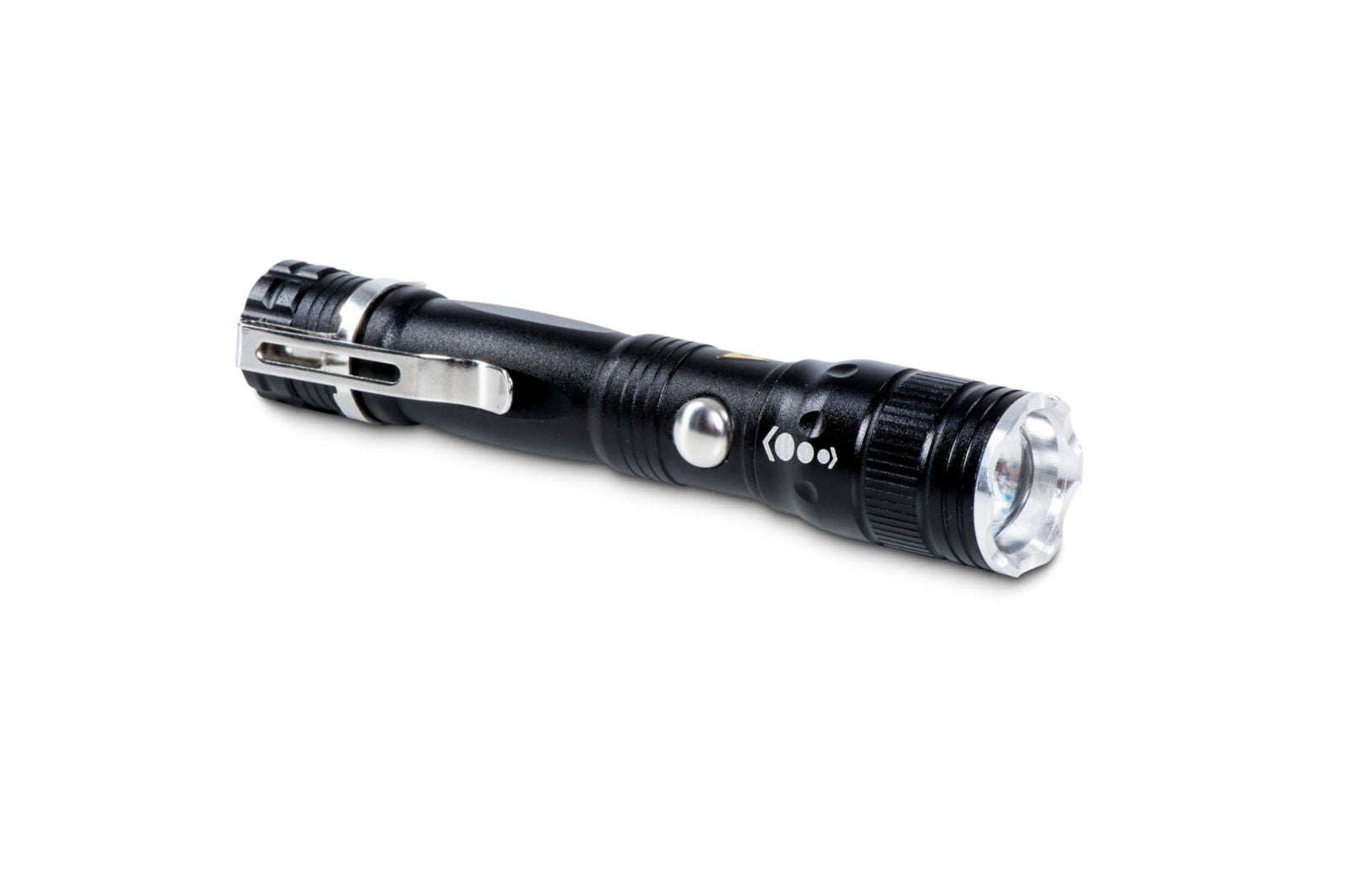 MAUL Taschenlampe MAULluna – 39 lm, 71 m Reichweite, 17 cm, inkl. 2×1,5 V AA, 2300 mAh – Schwarz