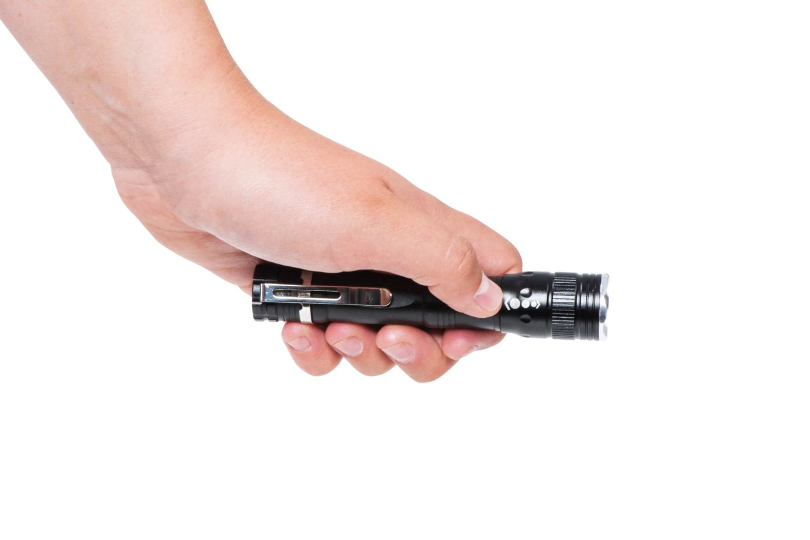 MAUL Taschenlampe MAULluna – 39 lm, 71 m Reichweite, 17 cm, inkl. 2×1,5 V AA, 2300 mAh – Schwarz