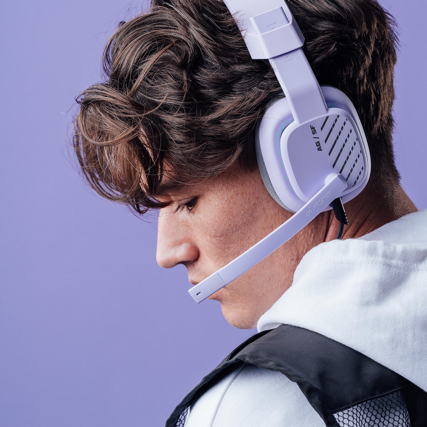ASTRO Gaming A10 Gaming-Headset – Over-Ear, Stereo, Kabelgebunden, 3,5 mm Klinke, Grau/Lila