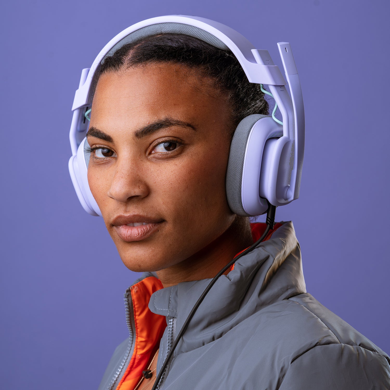 ASTRO Gaming A10 Gaming-Headset – Over-Ear, Stereo, Kabelgebunden, 3,5 mm Klinke, Grau/Lila