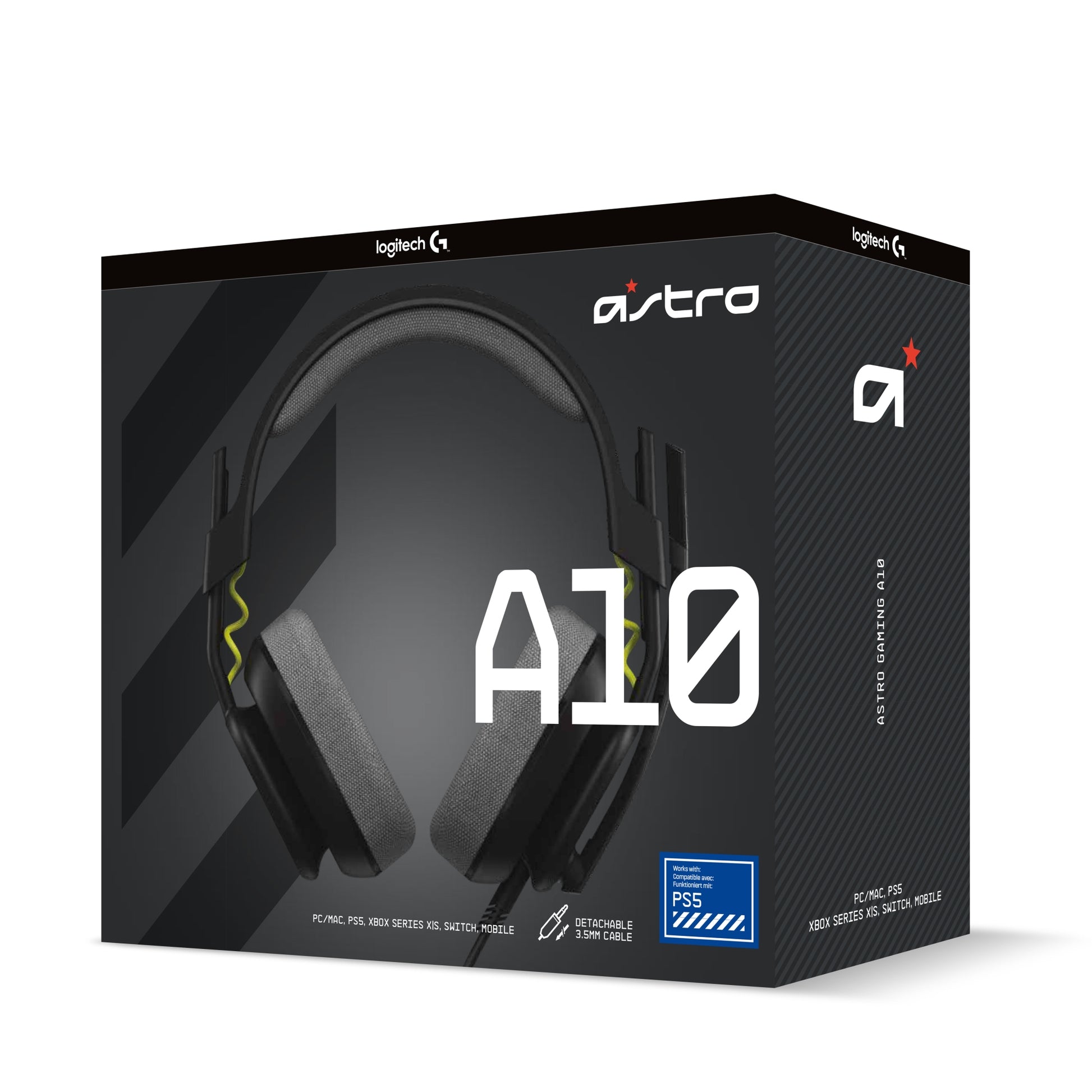 ASTRO Gaming A10 – Over-Ear Gaming-Headset – Flip-to-Mute Boom-Mikrofon, 32 mm Treiber – Schwarz – für PS