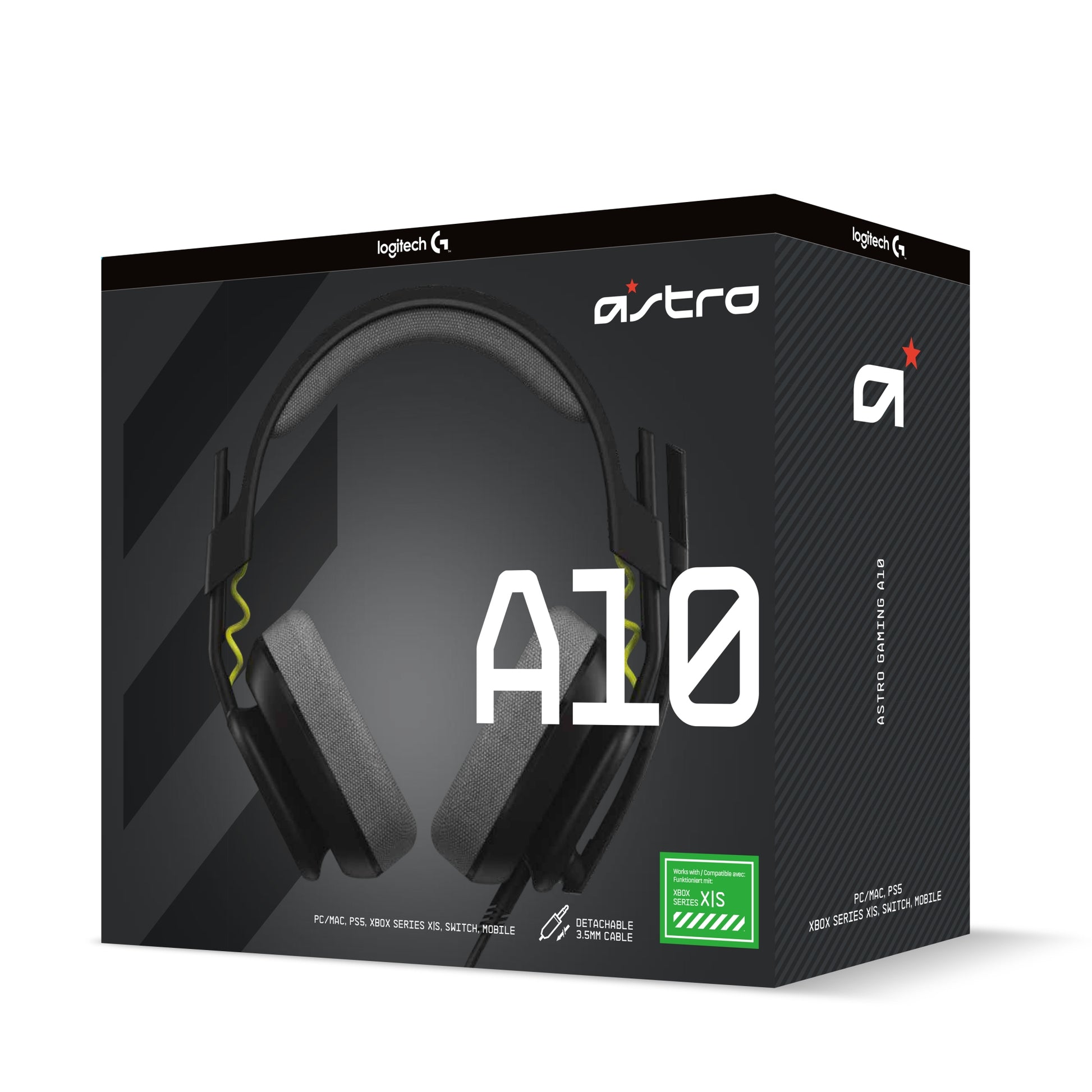ASTRO Gaming A10 Gaming-Headset – Over-Ear, Stereo, Kabelgebunden, 3,5 mm Klinke, Schwarz