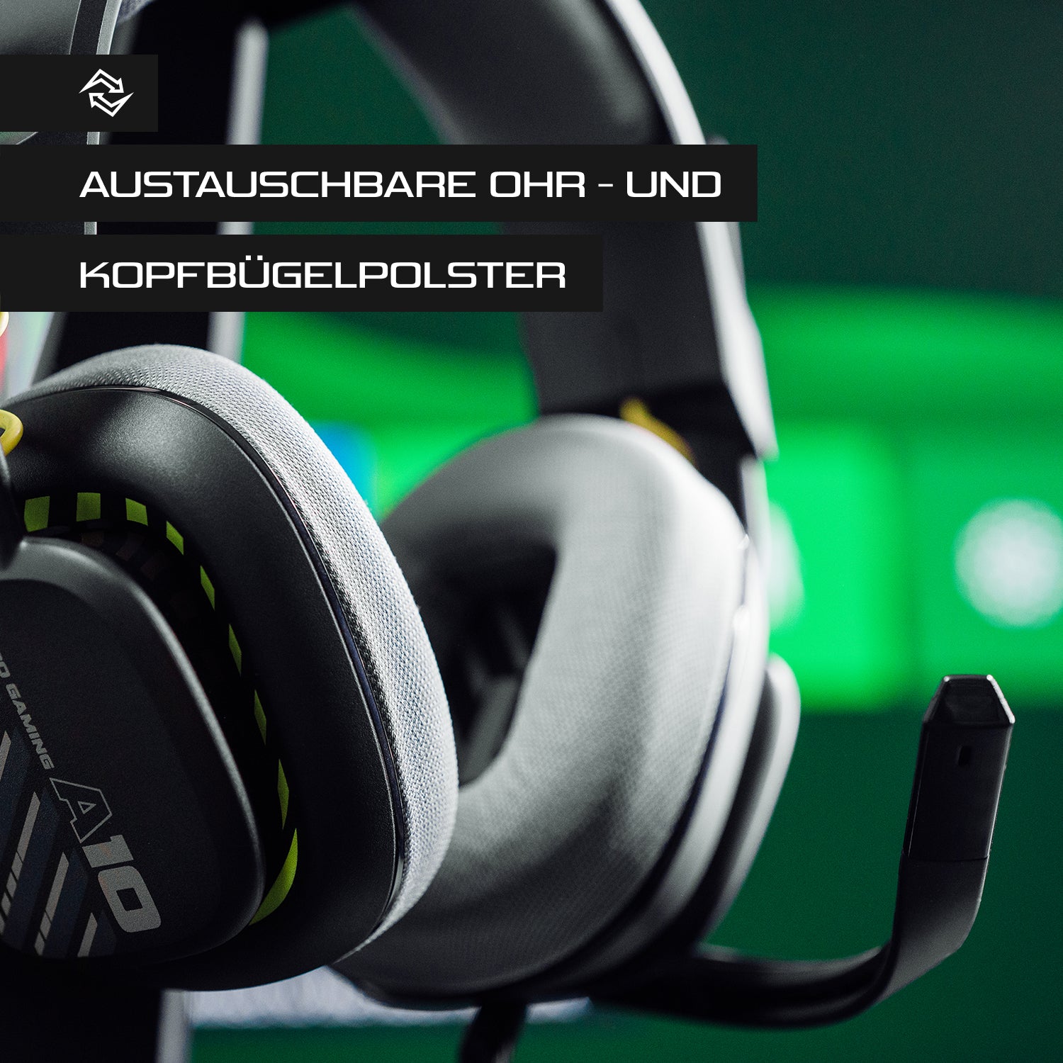 ASTRO Gaming A10 – Over-Ear Gaming-Headset – Flip-to-Mute Boom-Mikrofon, 32 mm Treiber – Schwarz – für PS