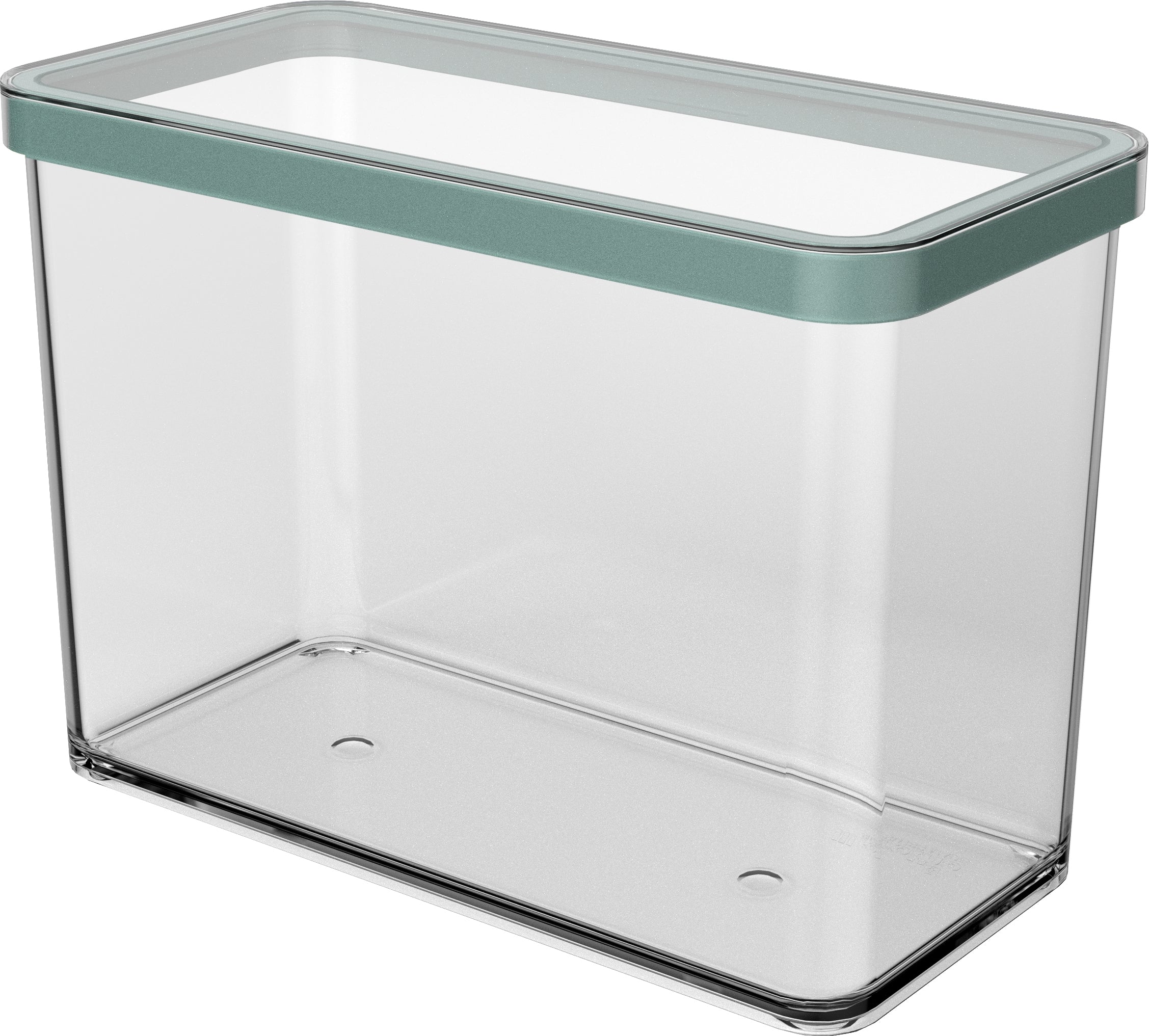 Rotho LOFT – Vorratsdose 2,1 l, 20 × 10 × 14,2 cm, Kunststoff (SAN), transparent/grün