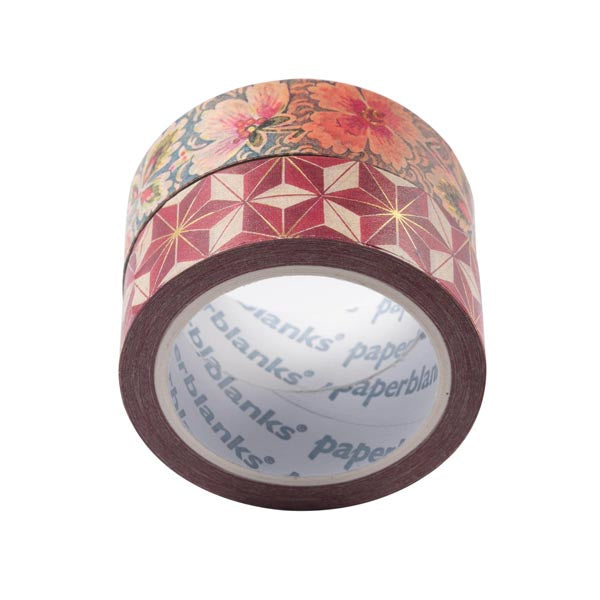 Paperblanks Washi Tape – 15 mm × 10 m, mehrfarbig, Papier, 2 Rollen