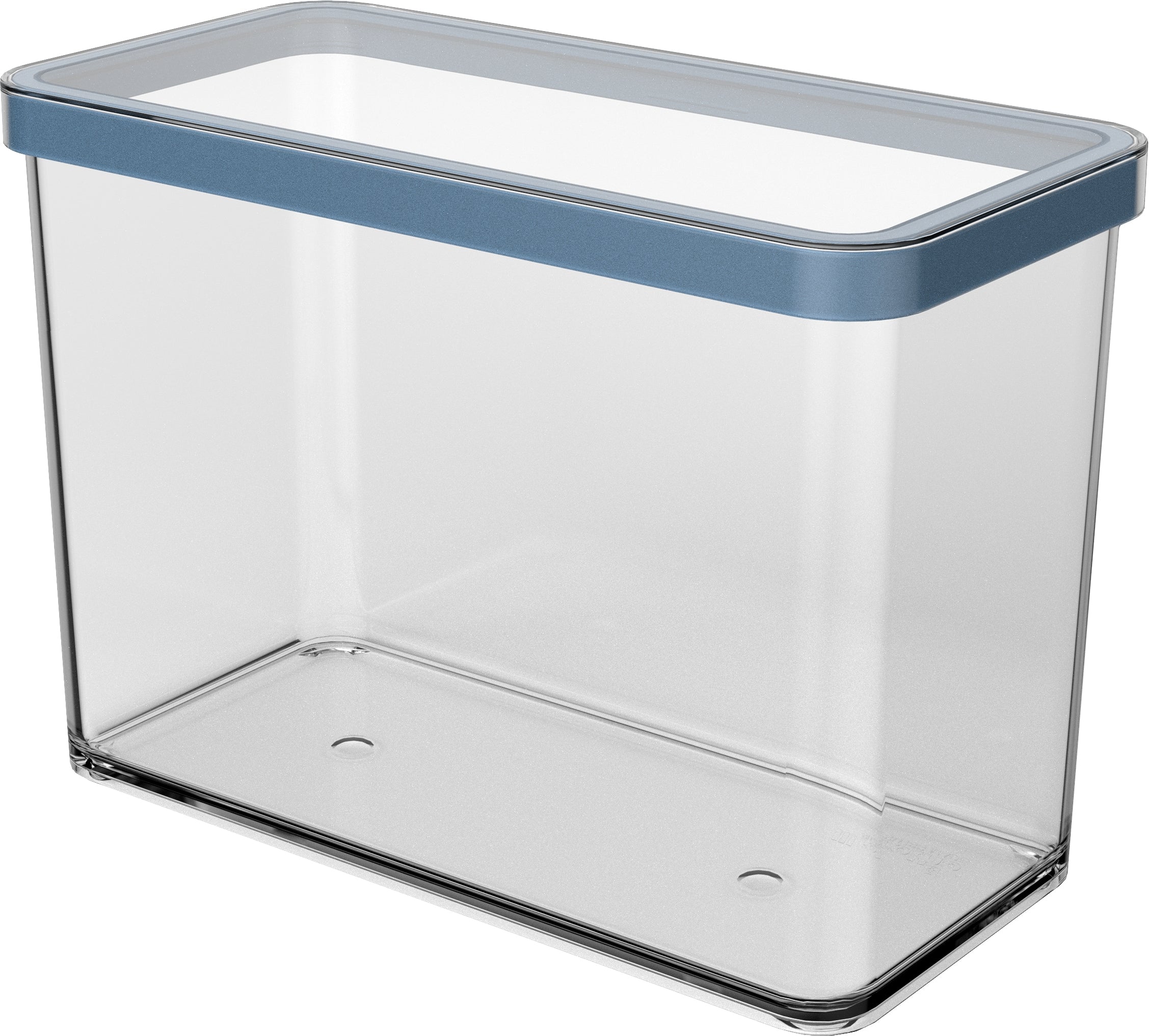 Rotho Loft – Vorratsdose 2,1 l, 20 × 10 × 14,2 cm, Kunststoff (SAN), BPA-frei, transparent/blau