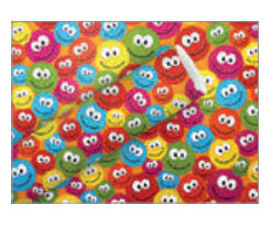 Braun + Company Geschenkpapier – Just Smileys – gestrichenes Papier – 700 × 2000 mm