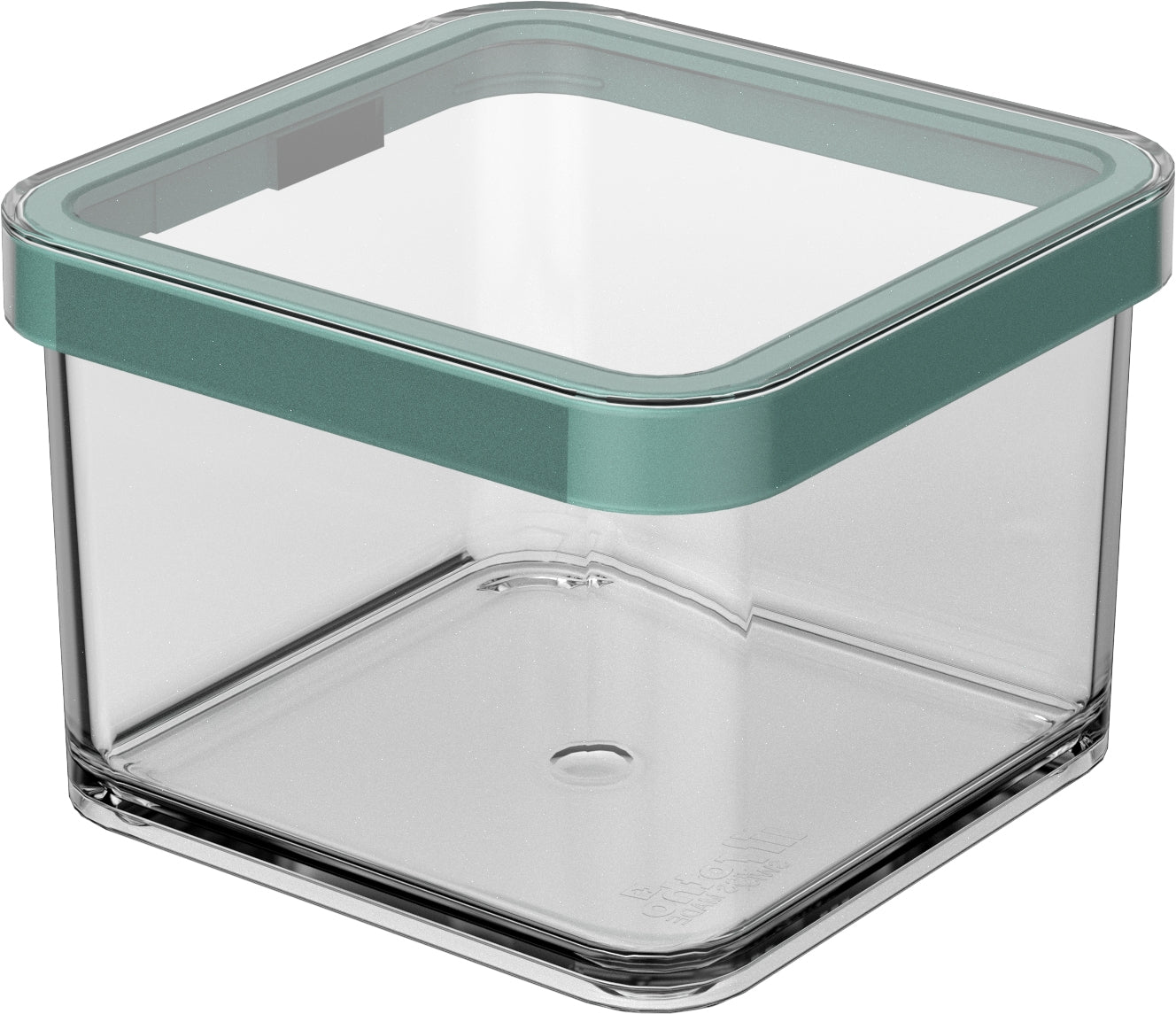 Rotho Vorratsdose 500 ml, 10 × 10 × 7,2 cm, Styrol-Acrylnitril-Copolymer (SAN), transparent/grün