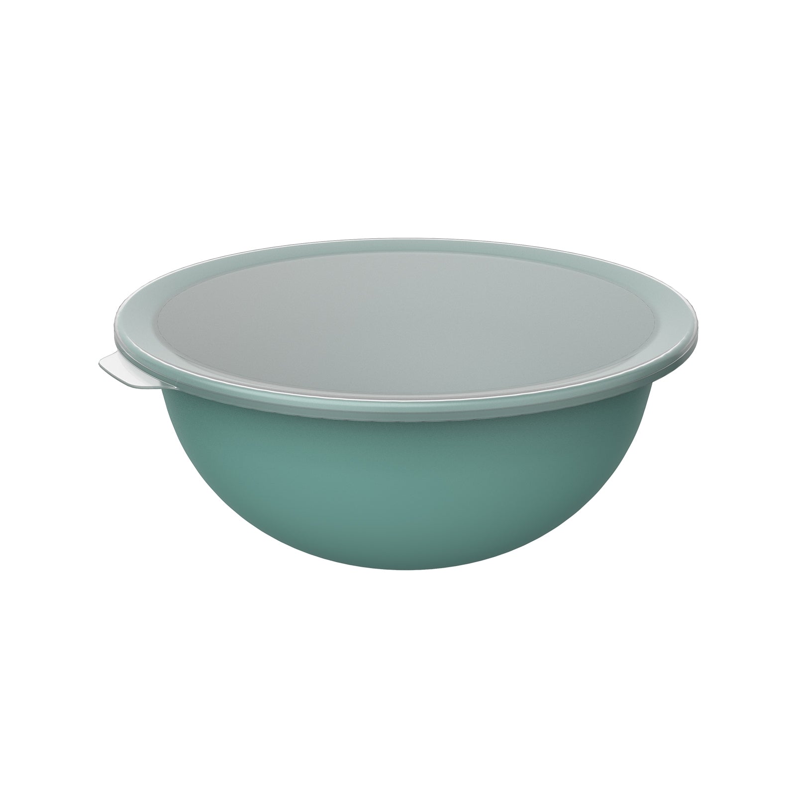 Rotho Rührschüssel-Set Caruba – 4,8 l – mit Deckel, stapelbar – PP – Grün – 32,2 × 13,3 × 30,5 cm – 2-teilig
