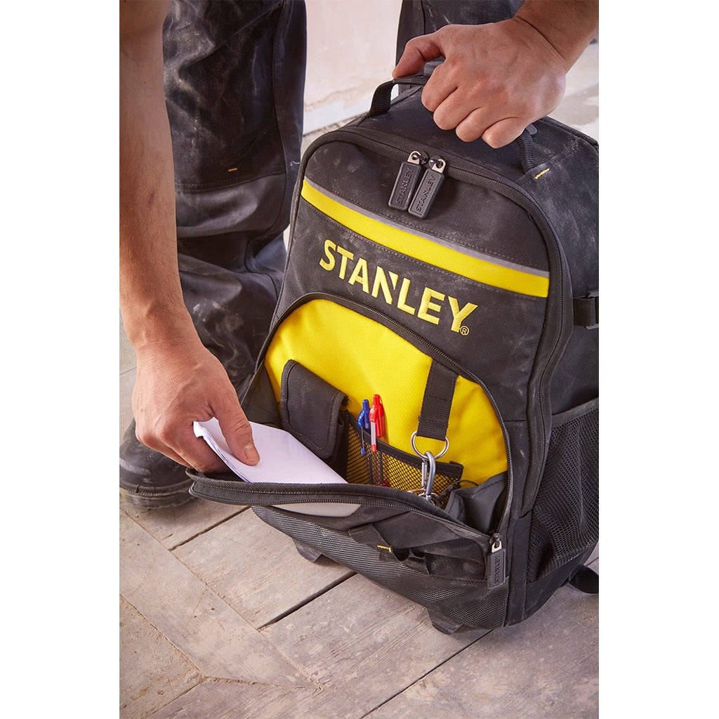 Stanley Werkzeugrucksack STST83307-1, mit Teleskopgriff und Rollen, Schwarz, 1 Stk.