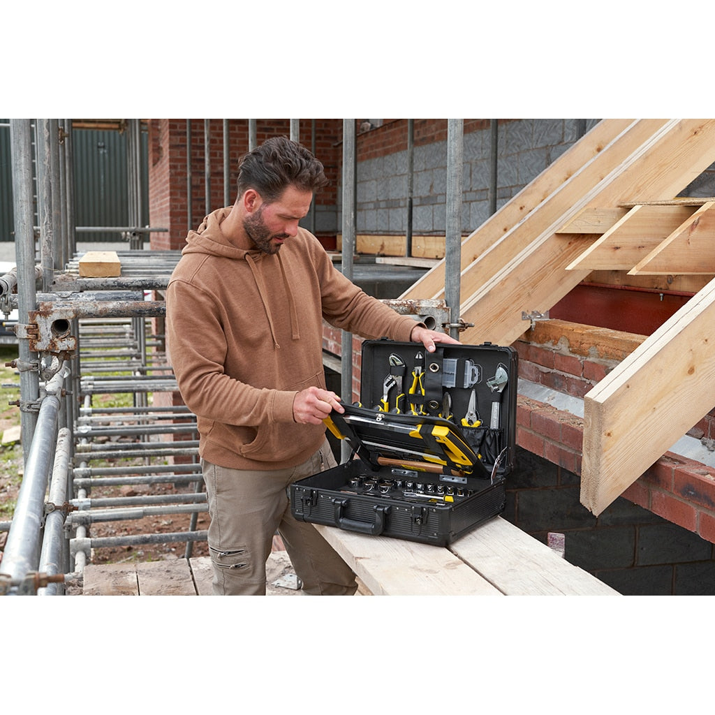 Stanley Reparatur-Toolkit – 61 Bits, 8 Schraubendreher – Schwarz, Gelb – 142 Stück