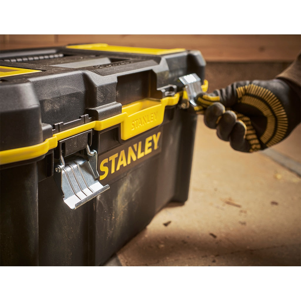 Stanley Werkzeugbox 24 l – leer, Hartschalenkoffer, 2 Fächer, schwarz, Kunststoff, B 490 × H 290 × T 250 mm