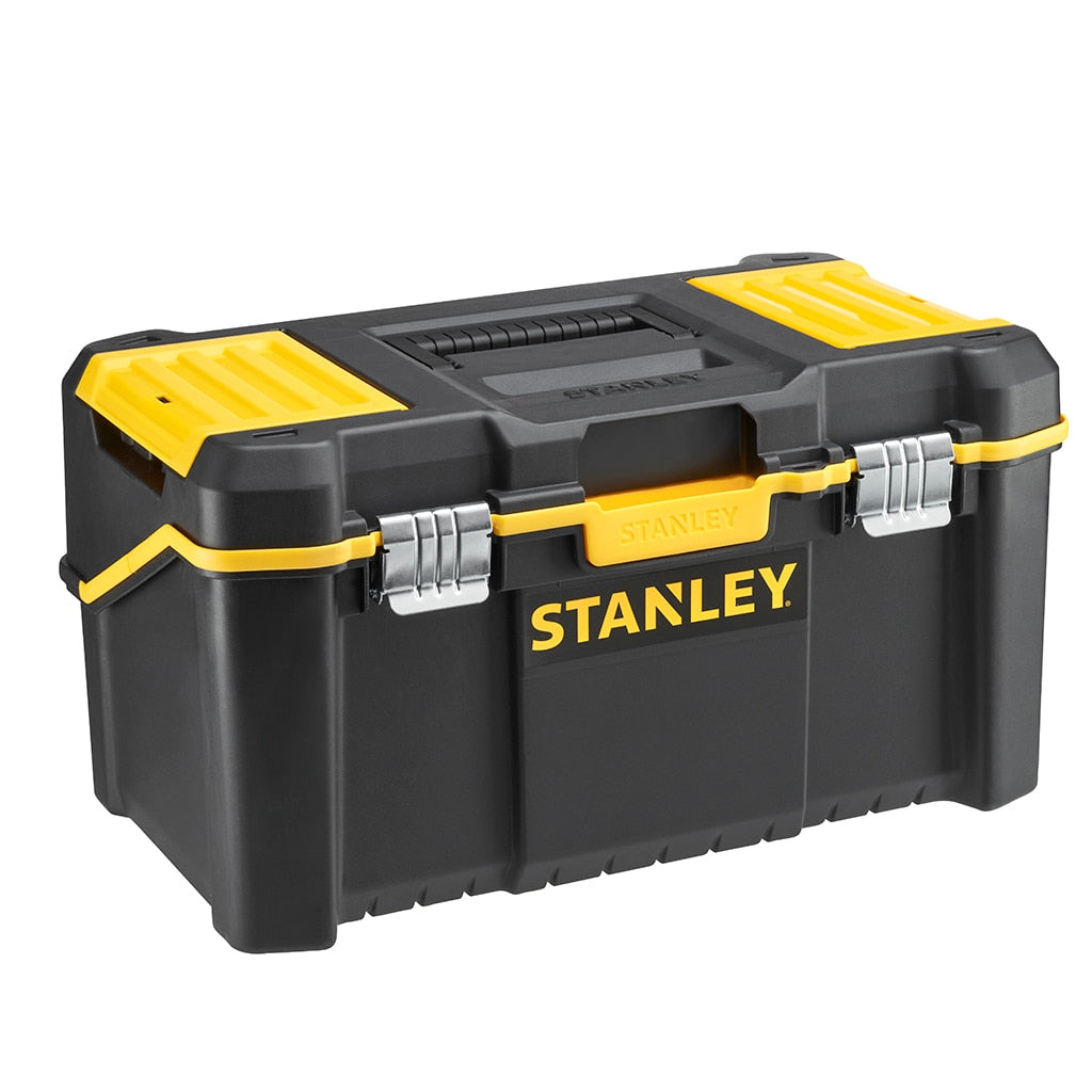 Stanley Werkzeugbox 24 l – leer, Hartschalenkoffer, 2 Fächer, schwarz, Kunststoff, B 490 × H 290 × T 250 mm