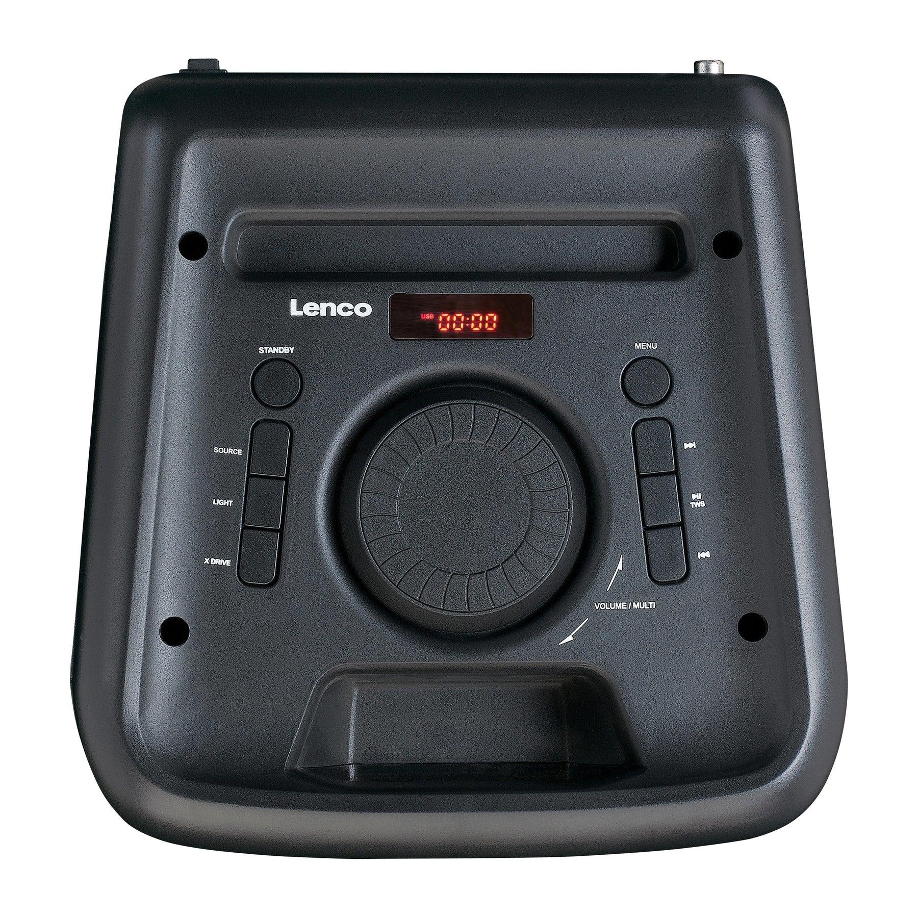 Lenco PA-200BK – Party-Lautsprecher – 100 W, LED, 8 h – Schwarz
