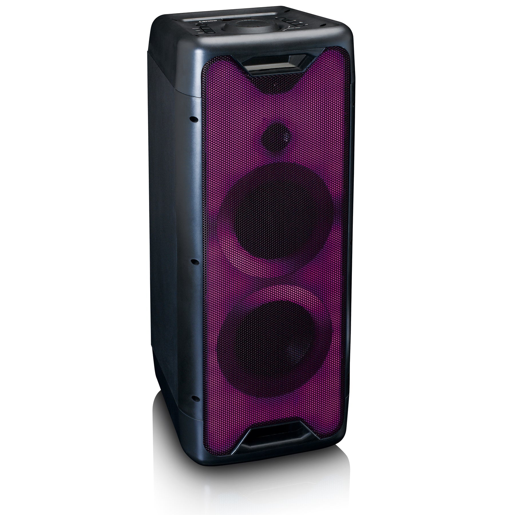 Lenco PA-200BK – Party-Lautsprecher – 100 W, LED, 8 h – Schwarz