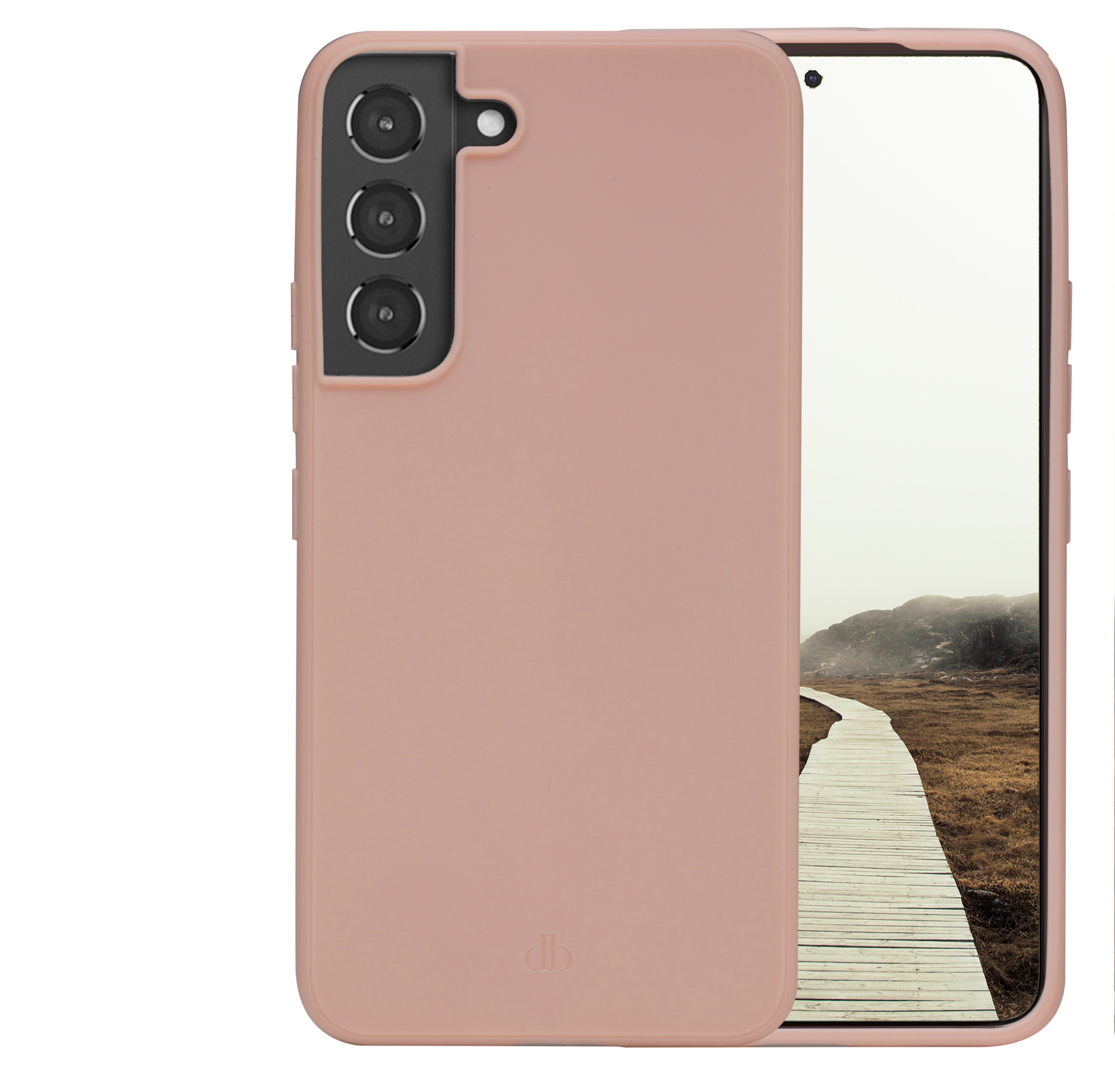 dbramante1928 Greenland – Backcover – für Samsung Galaxy S22+, Recycling-Kunststoff, Pink Sand