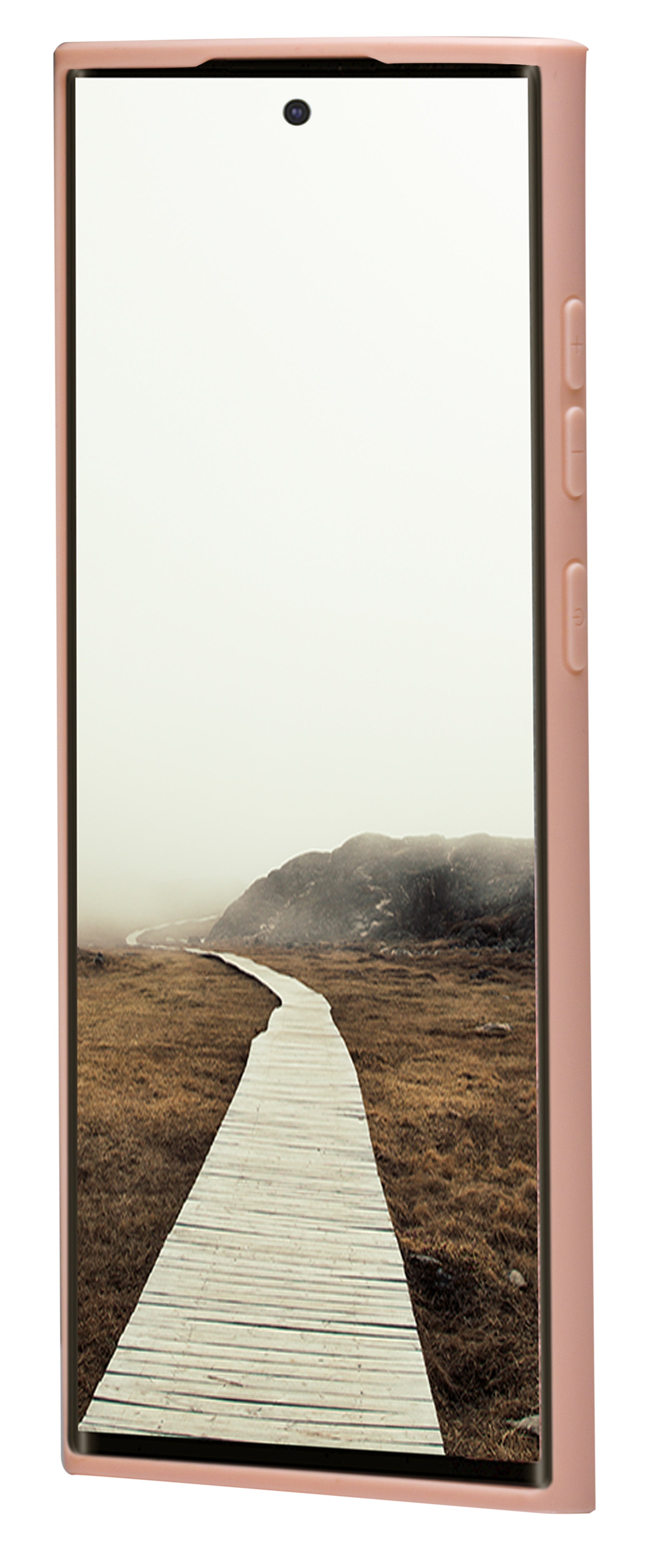 dbramante1928 Greenland Folio – für Samsung Galaxy S22 Ultra, mit Ständer, Recycling-Kunststoff, Pink Sand