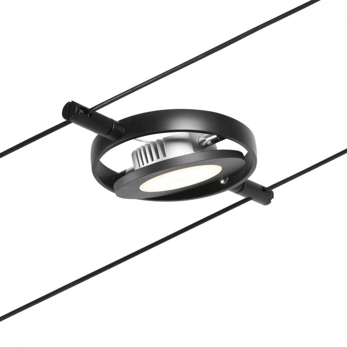 Paulmann Systemleuchte RoundMac – 5er Set, 10 m, 1000 lm, 22,5 W, 3000 K, nicht dimmbar, schwarz/chrom