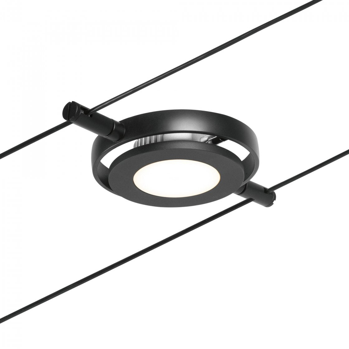Paulmann Systemleuchte RoundMac – 5er Set, 10 m, 1000 lm, 22,5 W, 3000 K, nicht dimmbar, schwarz/chrom