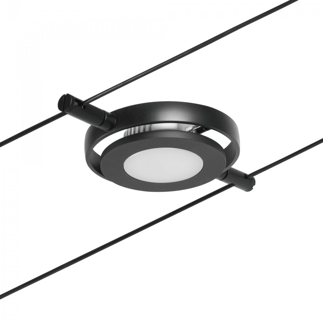 Paulmann Systemleuchte RoundMac – 5er Set, 10 m, 1000 lm, 22,5 W, 3000 K, nicht dimmbar, schwarz/chrom