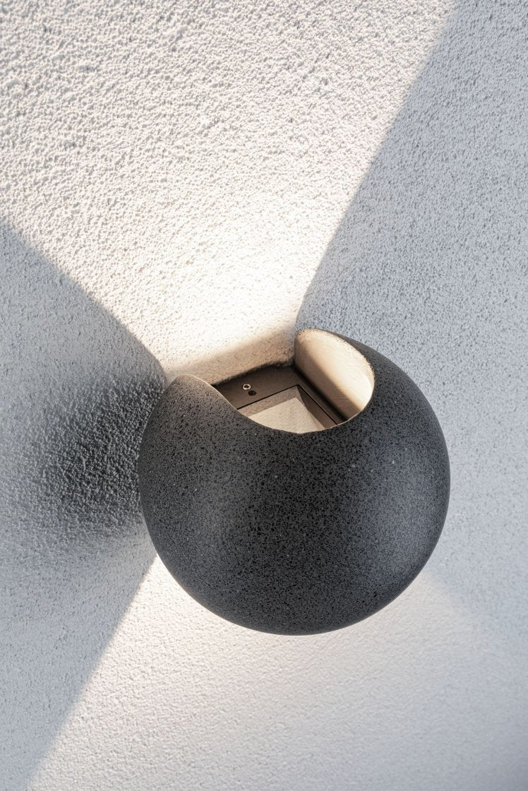 Paulmann Aussenwandleuchte – 5,5 W – Warmweiss, 3000 K – IP65 – Netzbetrieb – Schwarz – Beton, Edelstahl