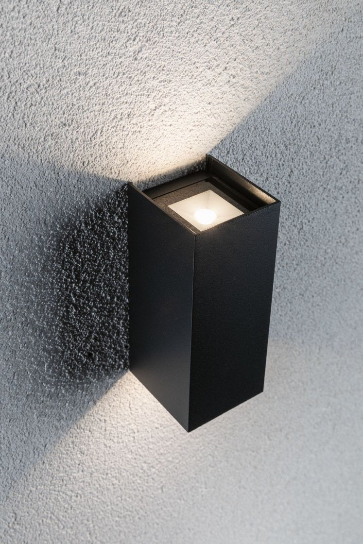 Paulmann Aussenwandleuchte – 2,8 W – Warmweiss, 3000 K – IP44 – Netzbetrieb – dimmbar – Grau, Aluminium