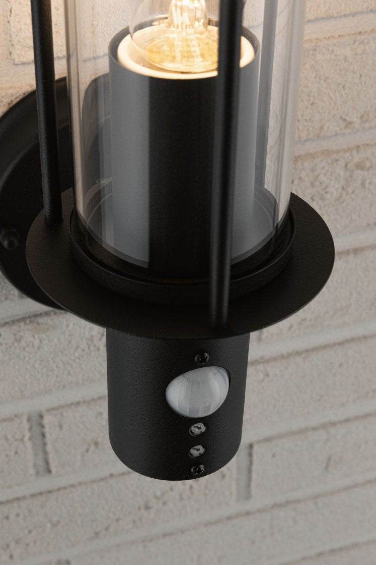 Paulmann Aussenwandleuchte – 32,7 cm – 15 W – IP44 – Netzbetrieb – mit Bewegungsmelder – Grau – Glas/Metall