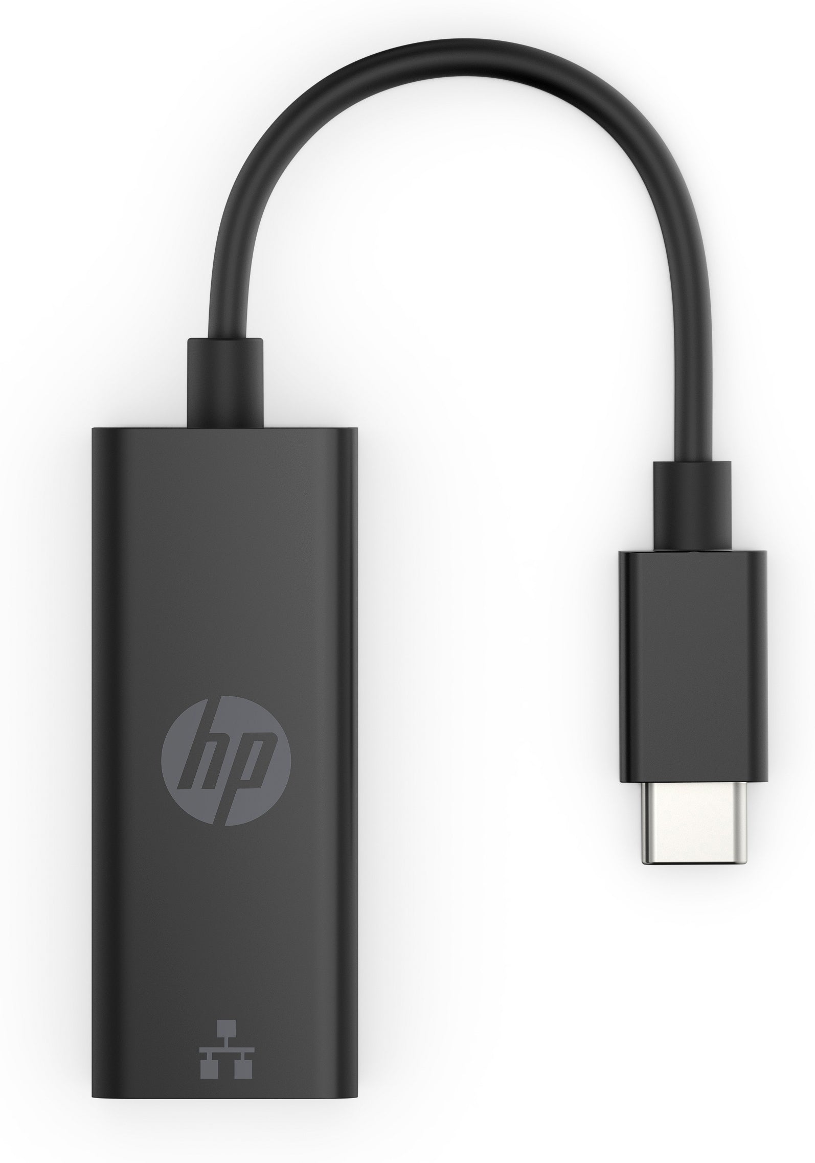 HP Netzwerkadapter USB-C zu RJ-45 – 1 Gbit/s, 0,1 m, für Windows 10/11, ChromeOS, Schwarz