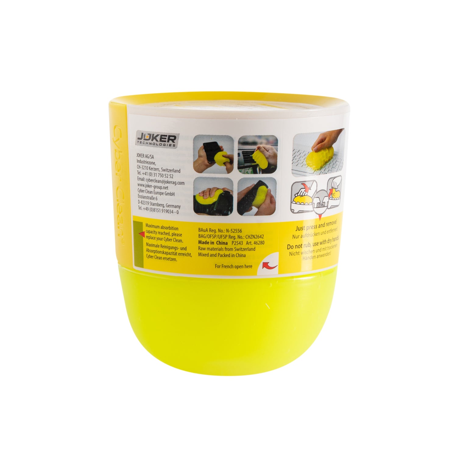 Cyber Clean Reinigungspaste Home & Office – 160 g – Gelb – für Tastatur, Laptop, Telefon