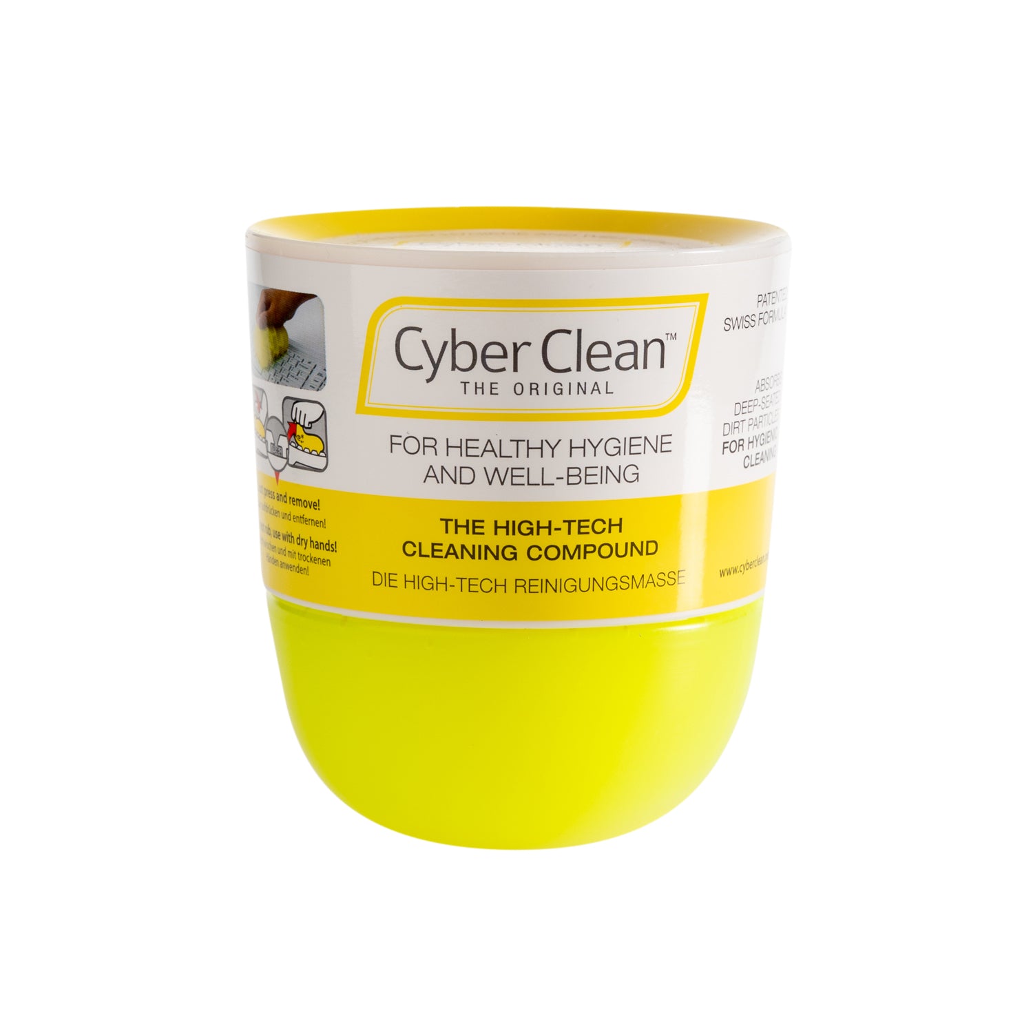 Cyber Clean Reinigungspaste Home & Office – 160 g – Gelb – für Tastatur, Laptop, Telefon