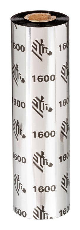 Zebra Thermotransferband – Wachs, 156 mm × 450 m, Kern 25 mm, Schwarz, 18er-Pack