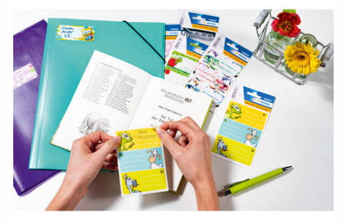 HERMA Vario Schuletiketten – Motiv Pferde – 35 × 76 mm, Abgerundete Ecken, 9 Stück, 3 Bögen