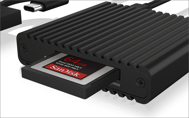 ICY BOX IB-CR404-C31 Kartenleser – CFast 2.0 – USB-C/USB-A 3.2 Gen 2 – 10 Gbit/s