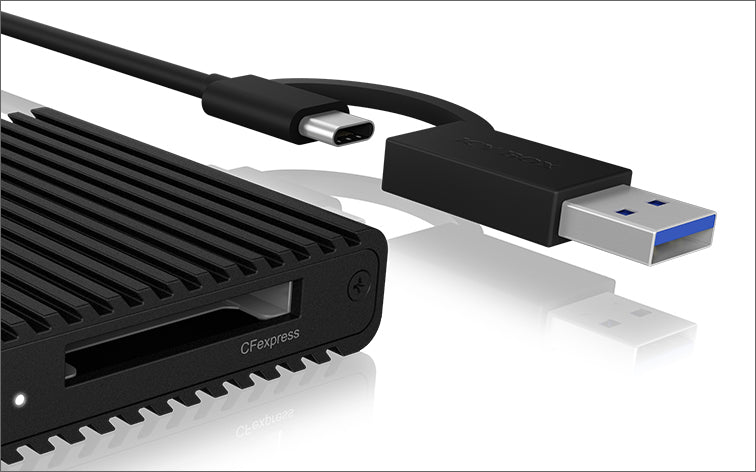 ICY BOX IB-CR404-C31 Kartenleser – CFast 2.0 – USB-C/USB-A 3.2 Gen 2 – 10 Gbit/s