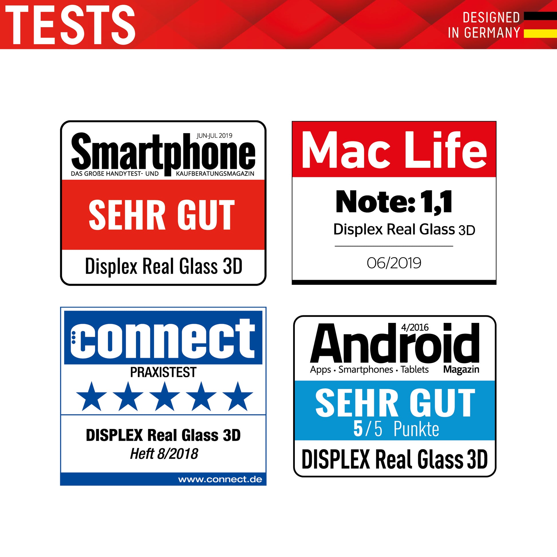 Displex Displayschutz (Panzerglas), Full Cover – für Galaxy S22 Ultra – mit Applikator