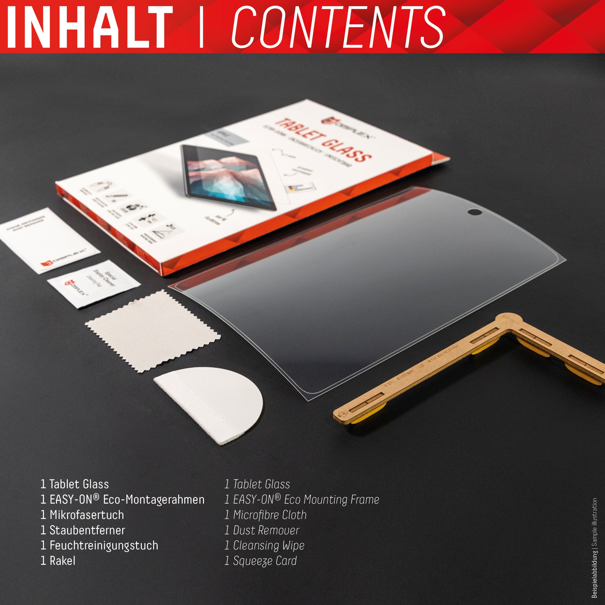 Displex Panzerglas für Samsung Galaxy Tab S6 Lite 10,4" – 9H, Anti-Fingerprint