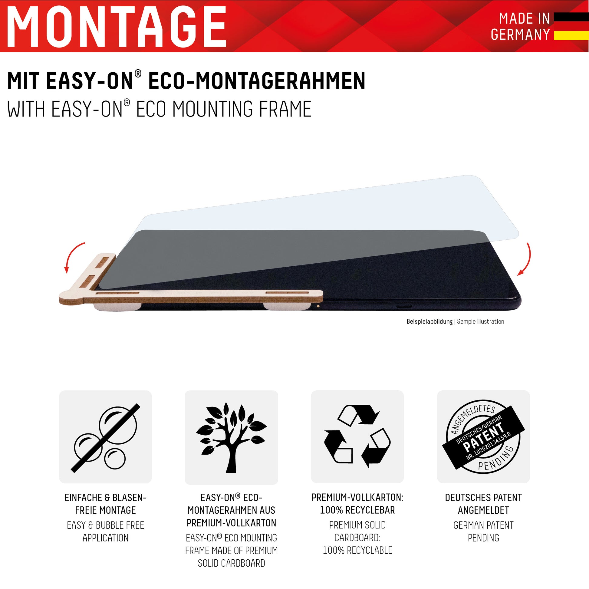 Displex Panzerglas für Lenovo Tab M10 HD 10,1" – 9H, Anti-Fingerprint